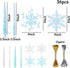 VGOODALL Christmas Snowflake Decorations, 36pcs Clear Acrylic Ornaments Set for Santa Outdoor Party Decoration Craft