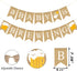 Doumeny Jute Burlap A Baby is Brewing Banner Baby Shower Decorations Banner Gender Reveal Bunting Garland Baby Bottle