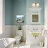 Bathroom Wall Art Coastal Décor, Nautical Boat on Beach Canvas Picture, Ocean Seagull Seascape Artwork for Living Room