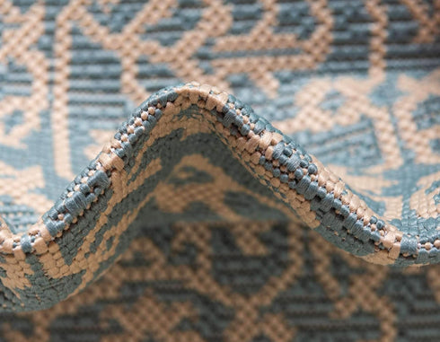Unique Loom Outdoor Botanical Collection Area Rug - Light Blue/Beige Allover (2' x 3' 1" Rectangle)