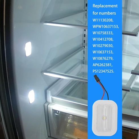 LED Light Module Replacement for Whirlpool KitchenAid Refrigerator (2) - WPW10637153 W11130208 W10758333