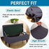 ANWUCHEN Ottoman Cover - Rectangle, Storage Ottoman Covers with Elastic Bands Tie, Dark Gray Large