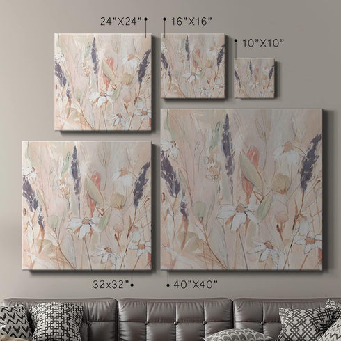 Renditions Gallery Rustic Wall Artwork - Abstract Lavender Flower Wall Hanging for Beach House, 16"X16" Decor