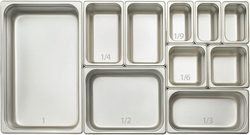 Winco SPJL-606 Anti-Jamming Steam Pan - 44202 by 6-Inch, Standard Weight, Stainless Steel