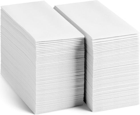 200 Pack Disposable Guest Towels White Dinner Napkins - VALUE SIZE - Elegant, Super Soft & Absorbent - Dining