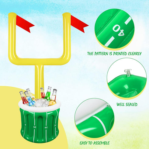 Zhanmai Large Inflatable Football Cooler, Drink Holder for Party Supplies & Decorations, Inflatable Serving Bar