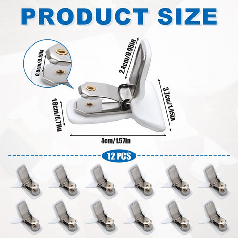 12pcs Duvet Clips for Comforter Inside, Strong Hold Blanket Quilt Fasteners Foam Metal Padded Duvet Cover Clips Prevent Shifting Bedding Accessories Quickly Install