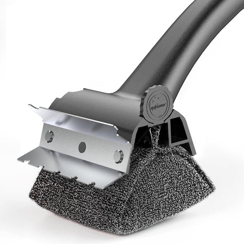 Grill Brush for Outdoor BBQ - Replaceable Bristle Free Heading and Reinforced
