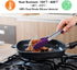 HOTEC Premium Stainless Steel Locking Kitchen Tongs with Silicon Tips, Set of 2-9" and 12" (Purple) by HOTEC
