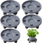 Tulpeed Rolling Plant Stand with Wheels 5 Pack 10 Inch Plant Caddy with
