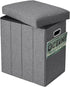 Emosoon Tall Ottoman with Storage Collapsible Fabric Small Slim Folding Ottoman Furniture with