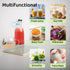 Mini Blender for Smoothies and Milkshakes, Portable Rechargeable Personal Size Blender, 11 oz with 4 Blades (White)