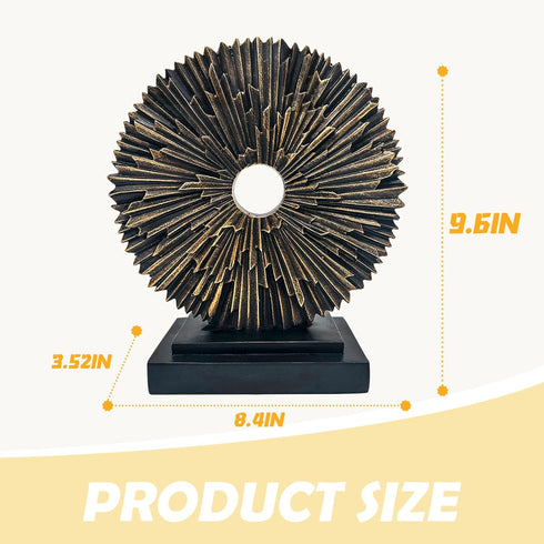 Paytonture Abstract Statue for Home Decor,Office Desk Sculpture for Men,Creative Round Line Ornament