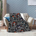 Perinsto 60"X50" Monster Truck Boys Style Throw Blanket Ultra Soft Warm All Season Decorative Fleece Blankets for Bed