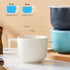 Ceramic Soup Bowl with Handle and Vented Lid, 32oz Large Deep Soup Mug for Ramen and Instant Noodle, Microwave Safe,