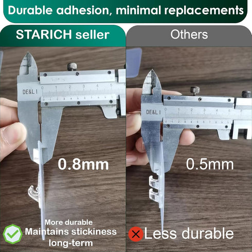 3 11 13/16" Shower Caddy Adhesive Replacement Stickers Sticker Shelf Basket Strips Suction Hooks Large Strong Hook