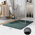 Dark Green Bath Mat Rugs - Non Slip Absorbent Quick Dry Rubber Backed Thin Bath Rug 17"x27.5" - Stain Resistant,