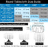 72 inches 2-3ft 4 Urby White Round Tablecloth for Round Cocktail or Coffee Table, Round Tablecloth for Table