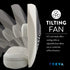 O2COOL Treva 5 Inch Battery Powered Desk Fan, Portable with Compact Folding & Tilt Design, Grey