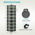 2ft Herb Drying Rack Net Mesh with Green Zippers - 8 Layer Hanging Plant Dry for Garden