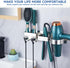 Hair Dryer Holder Wall Mounted, Stainless Steel Hair Tool Organizer, Adhesive Blow Dryer Holder with Curling Iron