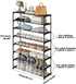 8-Tier 40 Calmootey Shoe Rack, Tall Large Capacity Pairs Shoes Storage Organizer, Stackable Wide Shoe Shelf
