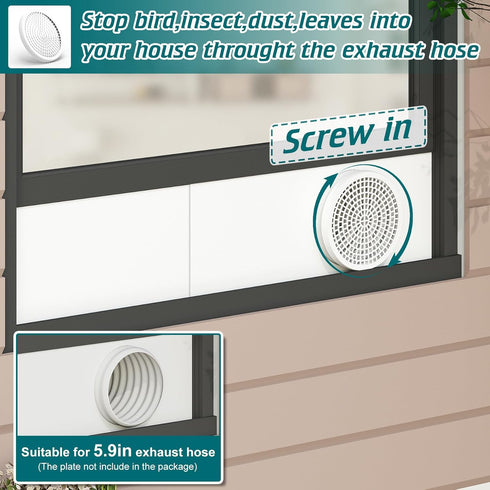 Portable Air Conditioner Window Kit with Foam Insulation, Adjustable Seal Panels for AC Hose, Fits Single Double Hung