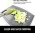 Large Cutting Board with Juice Grooves, 12.99" Thick Non Slip Chopping Board for Kitchen with Easy Grip Handle (Grey)