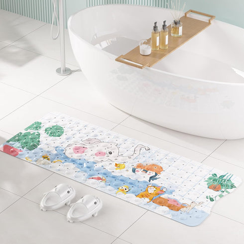 40 16 Inches AmazerBath Baby Bath Mat Non Slip, Cartoon Kids Bath Mat for Tub x Full Size, Non Slip Bathtub Mat