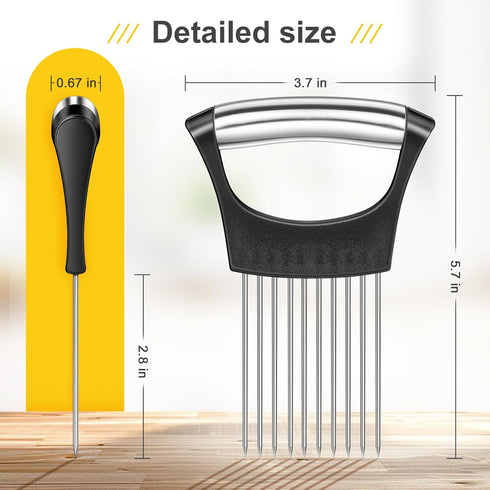 zokxoiy Premium Onion Slicer, Stainless Steel Onion Holder for Slicing, Kiwifruit, Tomatoes, Avocados, Eggs, Lemon