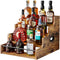 KLM Liquor Bottle Display Shelf, Coffee Syrup Rack Organizer, 4 Step Countertop
