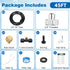 Mellbree 45FT/14M, 12 Nozzles 3/4" Misters for Outside Patio Pre-Assembled Misting Cooling System with Brass & Adapter