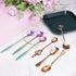 uxcell 7Pcs Stainless Steel Shell Shape Coffee Spoon, 5 Inch Tableware Dessert Spoons for Tea, Coffee, Cake