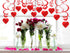 36PCS Heart Decorations, Hanging Swirls, Valentines Day Party Supplies, Ceiling Decor
