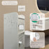 2 Small Bathroom Storage Cabinet, Slim Toilet Paper Organizer with Doors & Shelves, Over Toilet Storage Cabinet