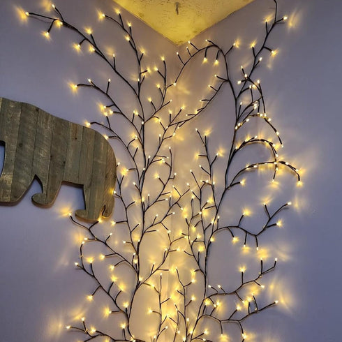 NIDISETPJAS 18 144 Enchanted Willow Vine Lights with Remote, Christmas Swags Decorations Indoor Room Decor, Branches