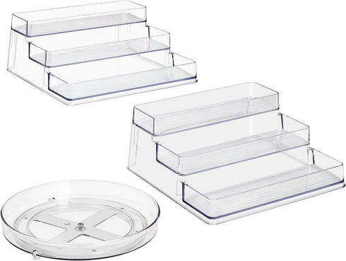 Sorbus Pantry Spice organizer Set, 3-Tier Seasoning Organizer for Cabinet (2 Pack)