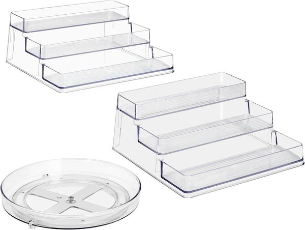 Sorbus Pantry Spice organizer Set, 3-Tier Seasoning Organizer for Cabinet (2 Pack)