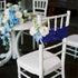 Poise3EHome Sequin Chair Sashes - Navy Blue Folding Chair Covers Bow for Wedding Party Reception Decorations, 10 PCS