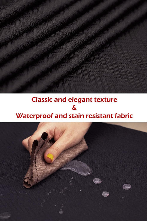 Black Table Runner 36 inch, Wrinkle-Free Dresser Scarf, Waterproof Coffee Table Runner, Outdoor Short Small Dining