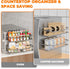 JulktLli 5 Pack Multifunctional Magnetic Shelves for Refrigerator Spice Rack & Washing Machine Organize, Include Paper