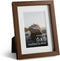 HAUS AND HUES 6x8 Picture Frame with Real Glass and Walnut Oak