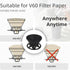 Collapsible Coffee Dripper - Silicone Reusable Pour Over Coffee Maker for Camping, 1-2 Cup (Black)
