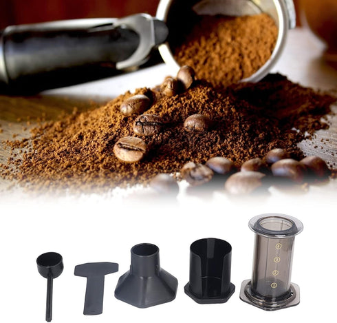 Topyond Coffee Machine, Portable Maker for Camping & Travel, Easy to Clean, 4 Cup Capacity
