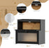 AUGOHCMIL Countertop, Bread Box for Kitchen Large Bamboo Bread Storage Container with Double Layer, Bread Holder