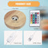 nuuubik 4 16 Art,3.94 Inch Pieces LED Light Stand Bases Colorful Lights Display Base with Remote Control, Colored Round