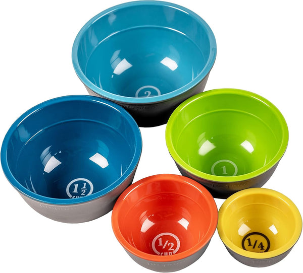 Prepara Two-Tone Melamine Pinch Bowl Set - Set of 5, Multi