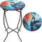 Weogot Small Outdoor Table, 21 Inch Heigh Weather Resistant Metal Round Outdoor Indoor