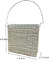Set 4, 4.5" Hosley Small Cream Metal Tote Vase of Long Decorative Mini Vases for Dried Floral Arrangements, Coffee