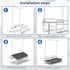 KABUM 304 4 Countertop 304 Stainless Steel Sponge Holder with Towel Rack for Kitchen Sink, Sink Caddy with Non-Slip